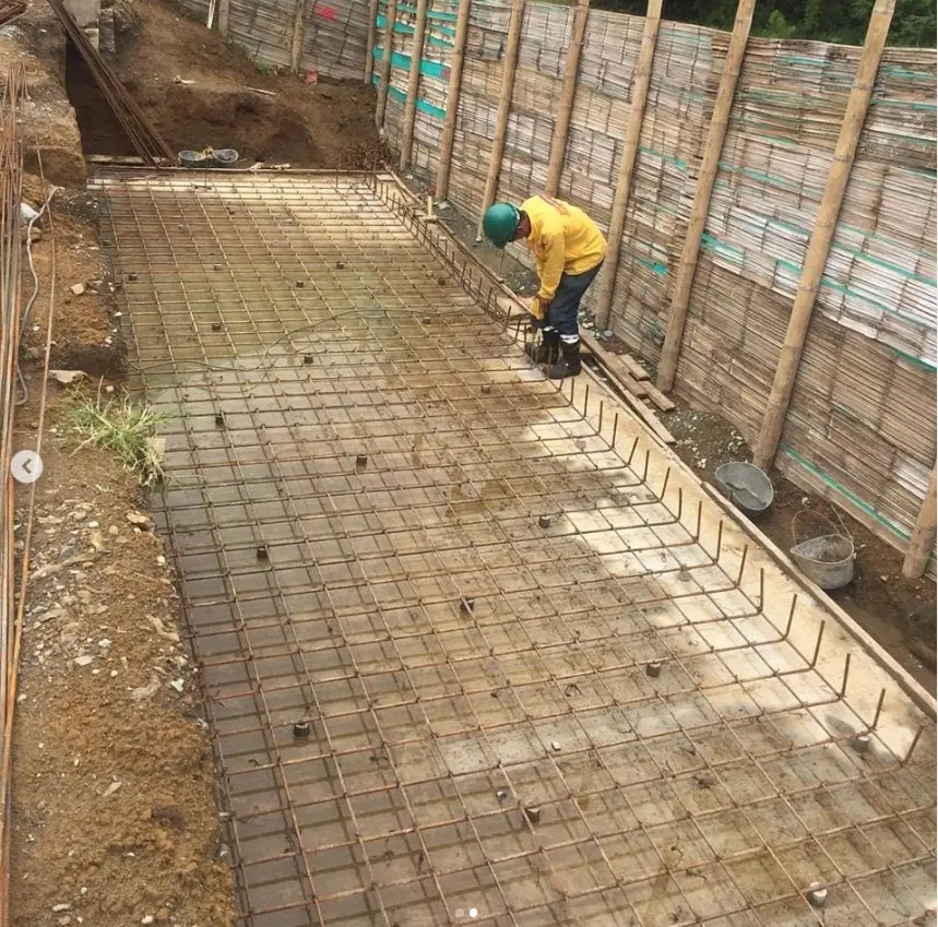 Armado de acero para una cimentación de concreto